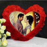 Couple Heart Shape photo pillow